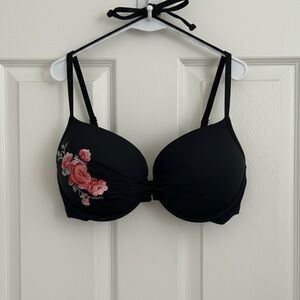 NWOT- Black Halter Bikini Top – Size Small (La Vie en Rose